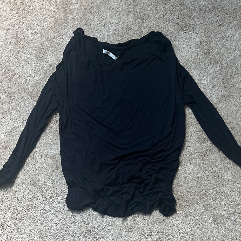 Old Navy Black Long Sleeve Blouse
